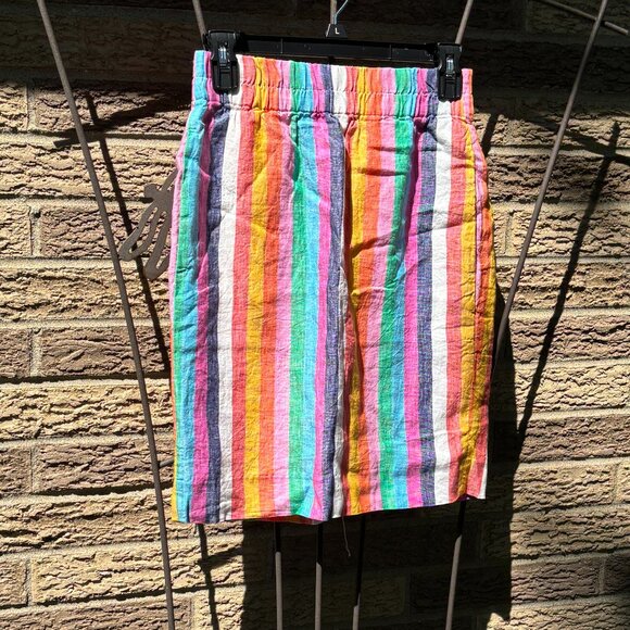 J.Crew Linen striped mini/pencil skirt, size XXS - Picture 1 of 3